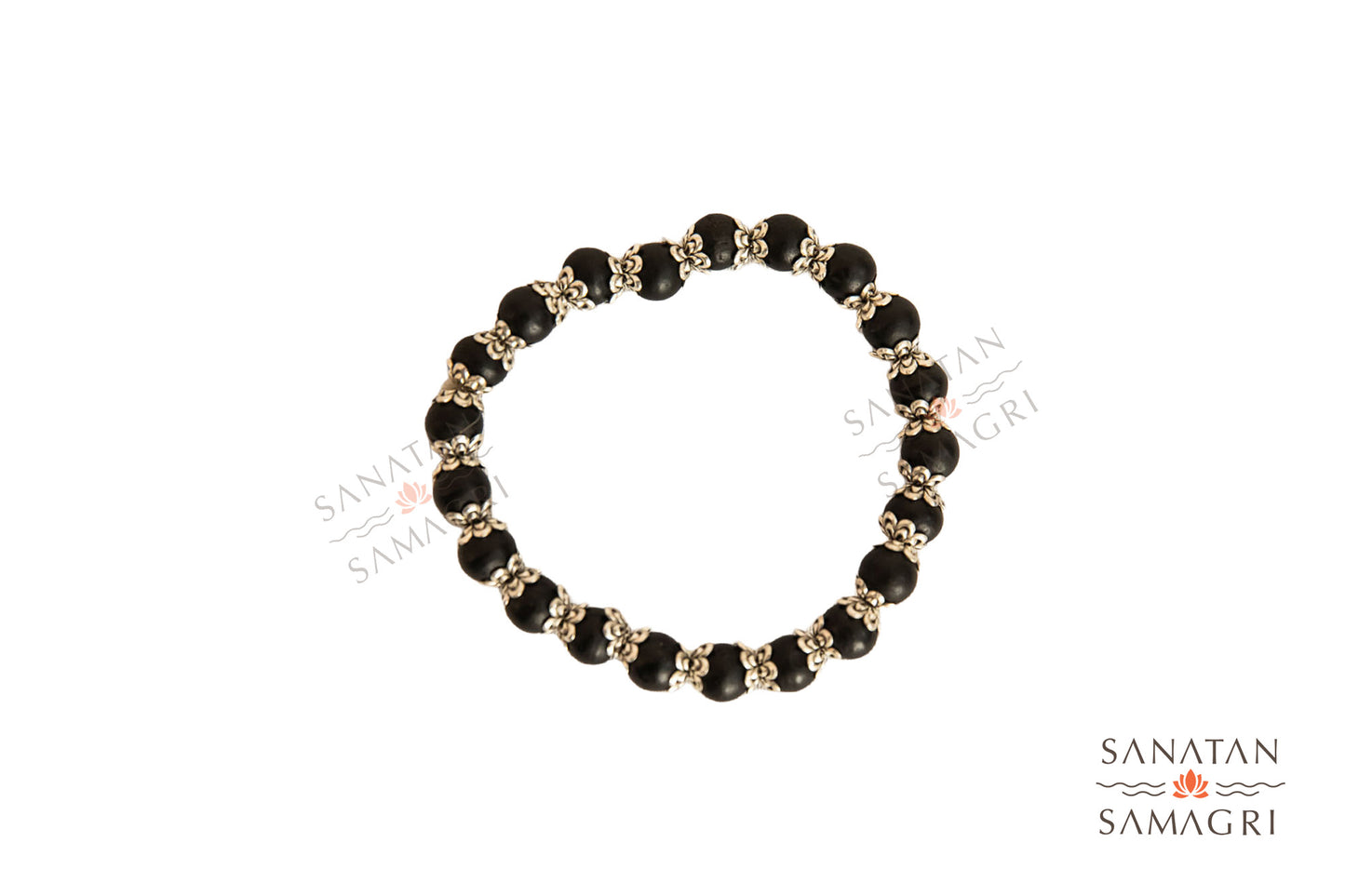 Karungali Bracelet with German Silver Caps | Certified Quality