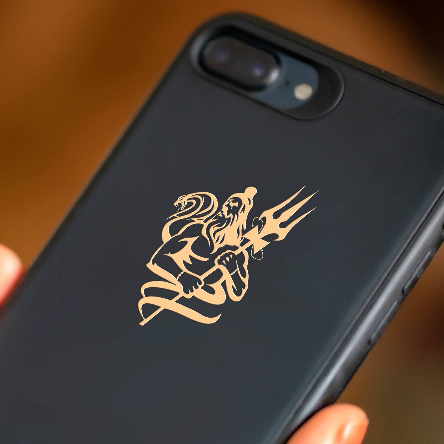 Mobile Back Cover Sticker - 'Shiva'